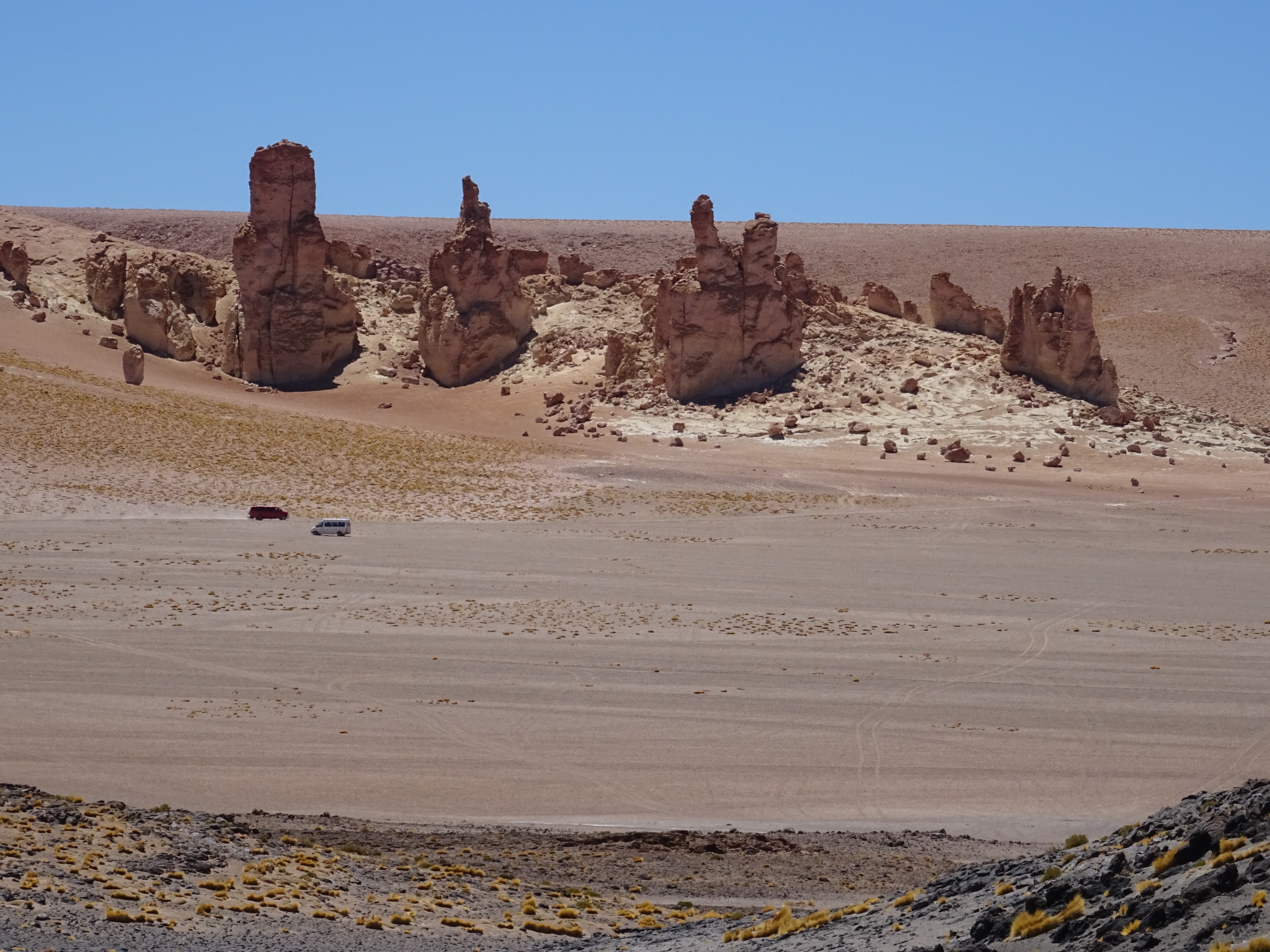 Sand rock pillars
