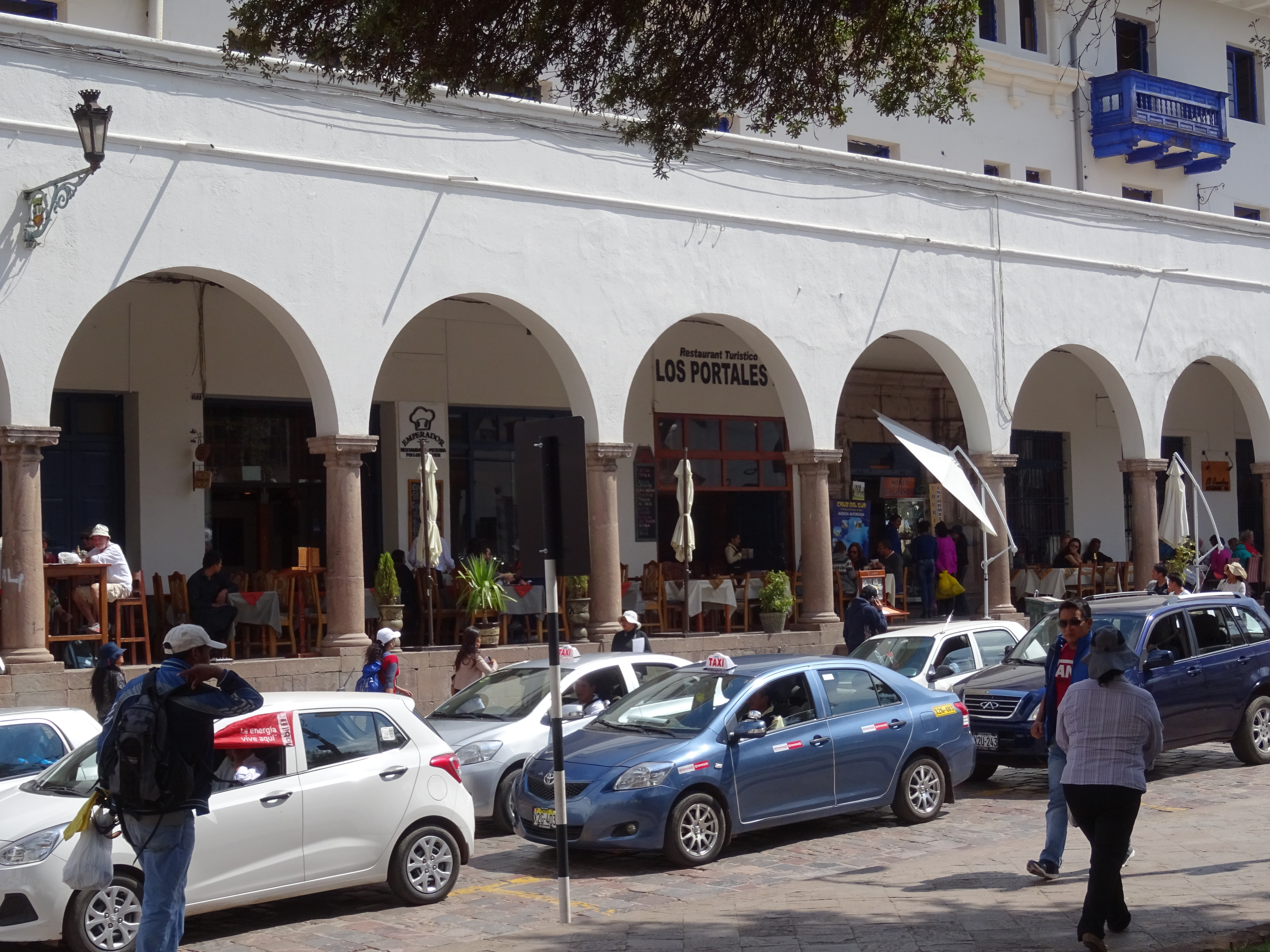 A tourist restaurant at the main square  in Cusco