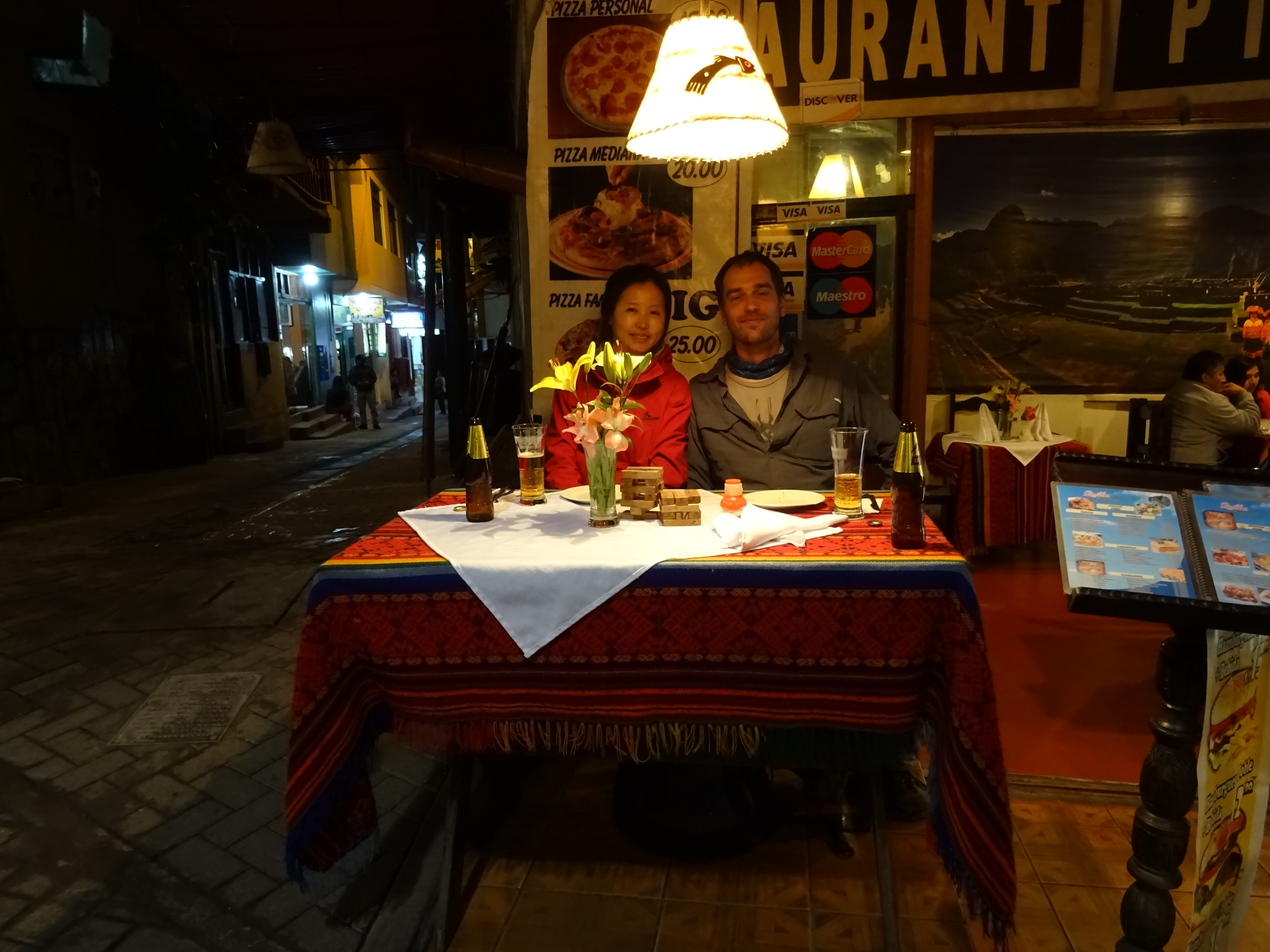 At a tourist restaurant in Machu Picchu