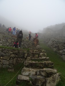 6am, Machu Picchu with clouds & crowds